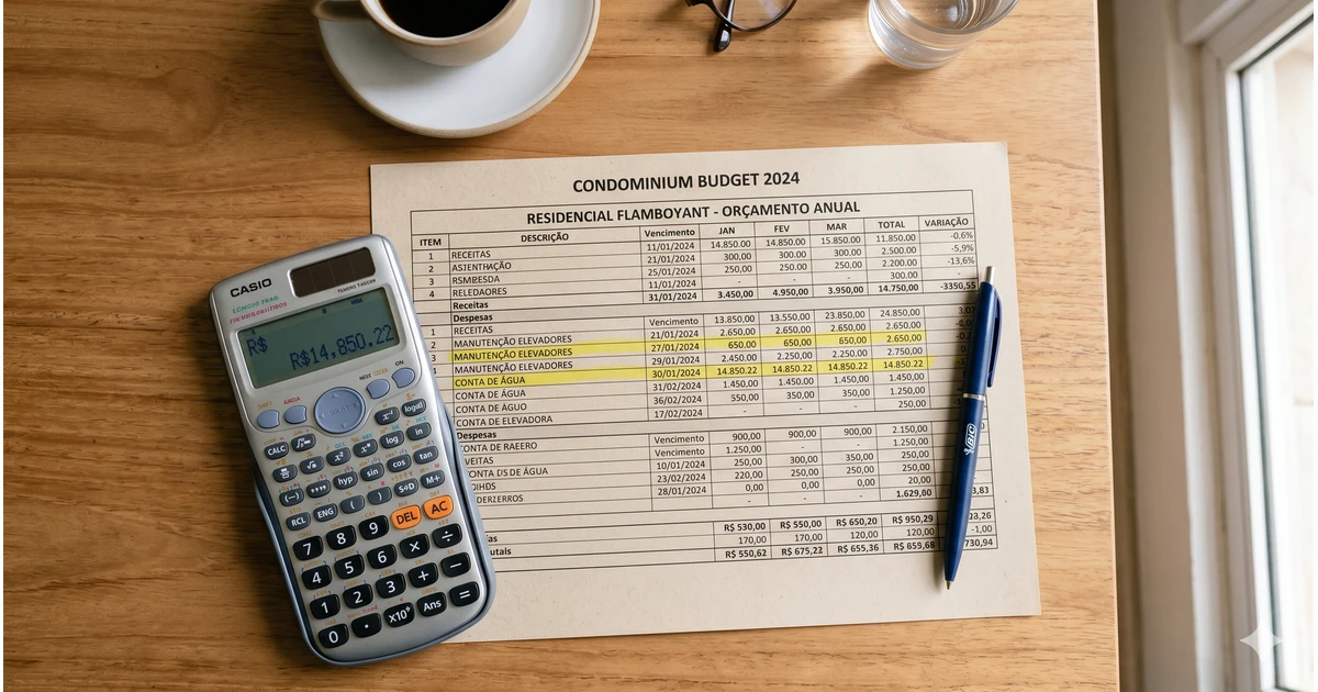 Calculadora sobre mesa